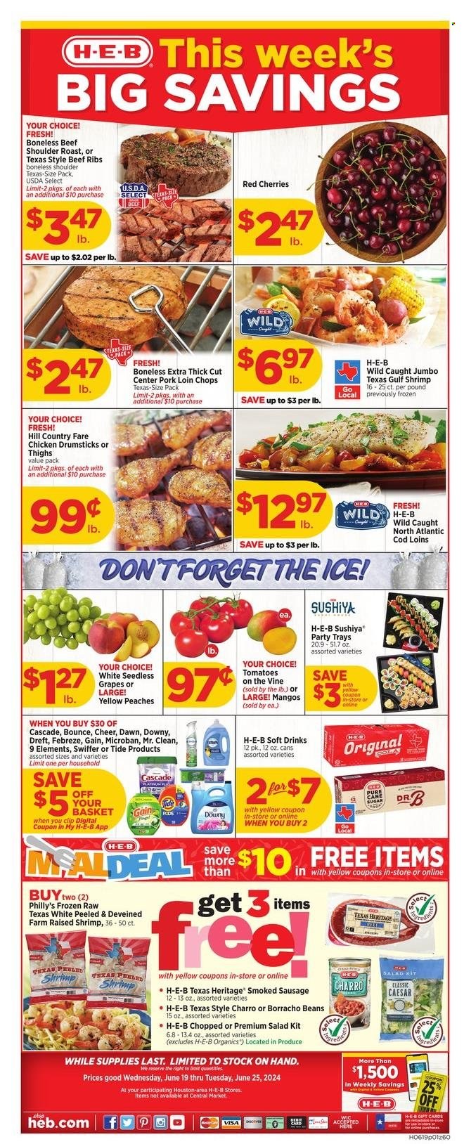 H-E-B ad - 06/19/2024 - 06/25/2024. Page 1