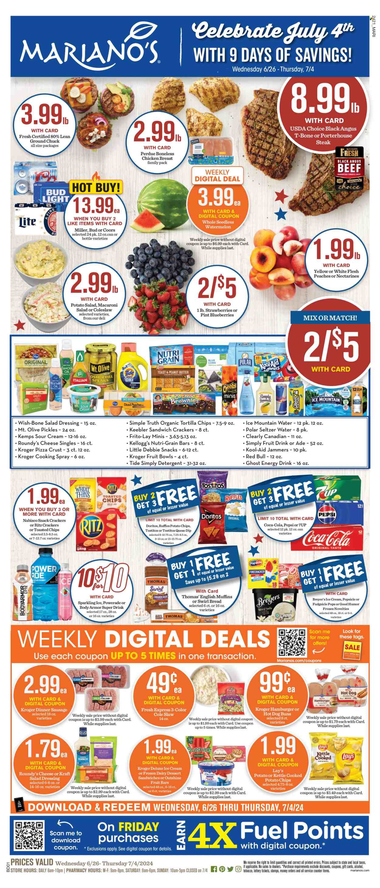 Mariano’s ad - 06/26/2024 - 07/04/2024. Page 1