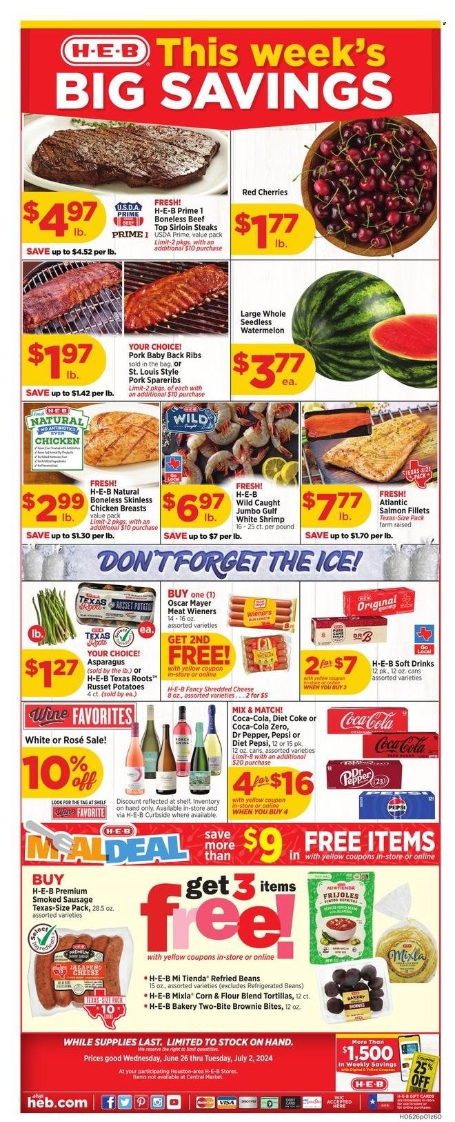 H-E-B ad - 06/26/2024 - 07/02/2024. Page 1