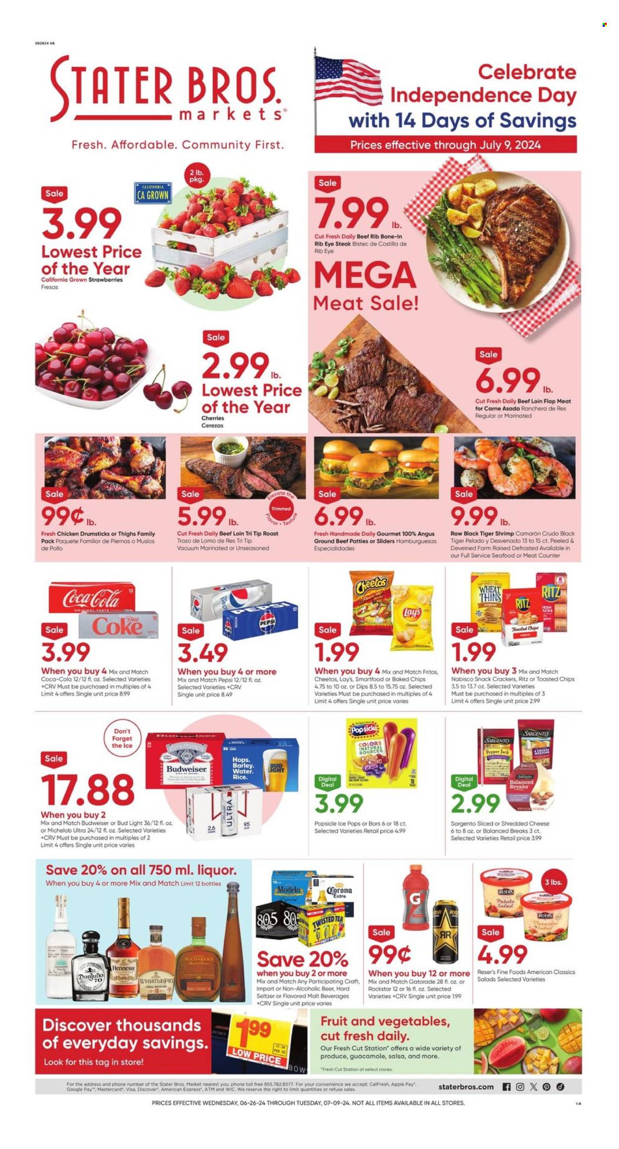 Stater Bros. ad - 06/26/2024 - 07/09/2024. Page 1