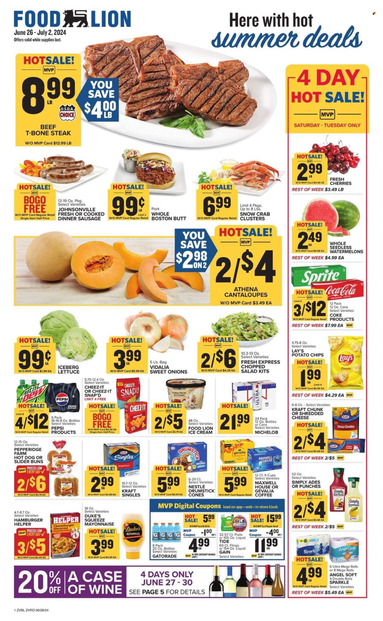 Food Lion ad - 06/26/2024 - 07/02/2024. Page 1