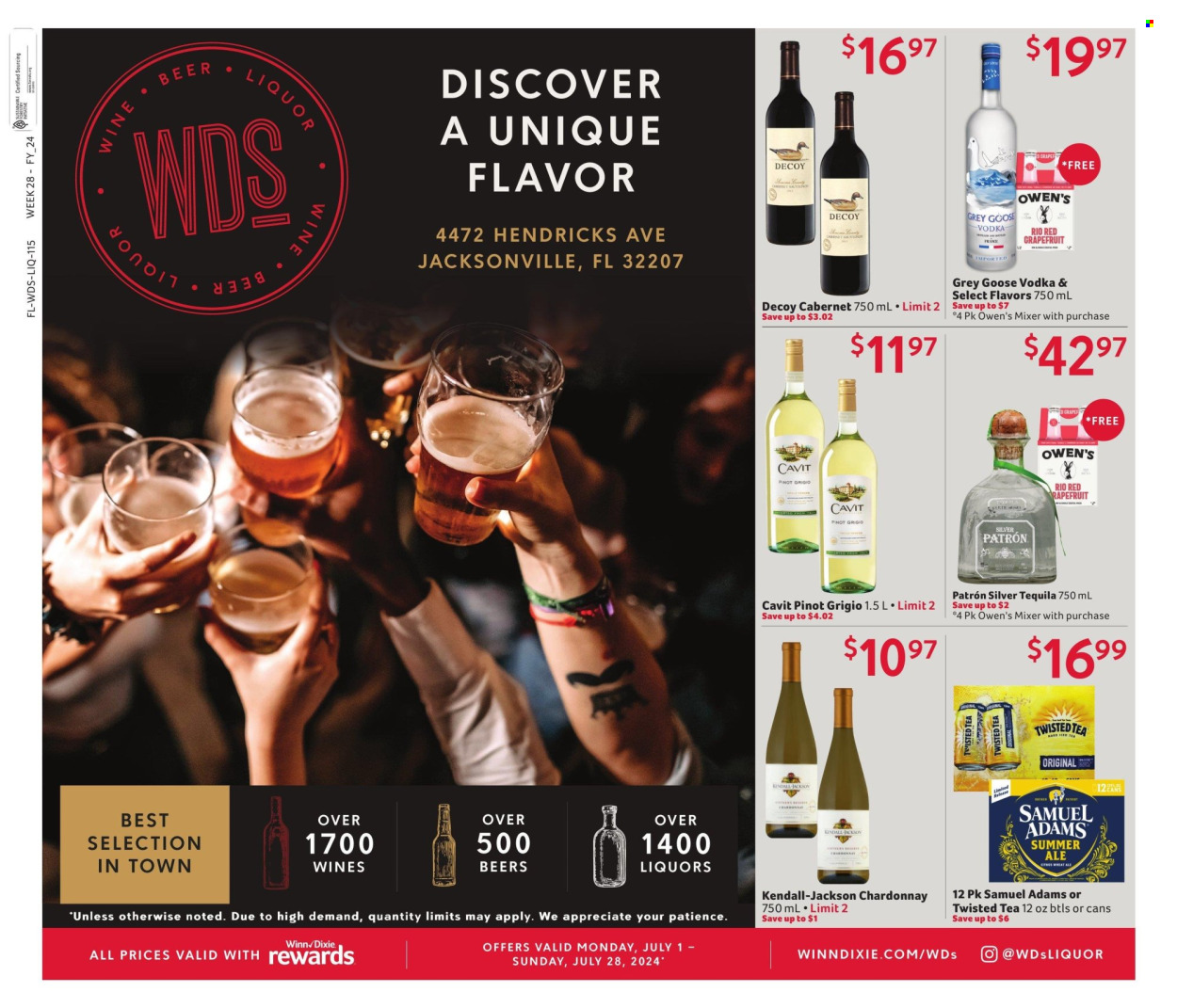 Winn Dixie ad - 07/01/2024 - 07/28/2024. Page 1