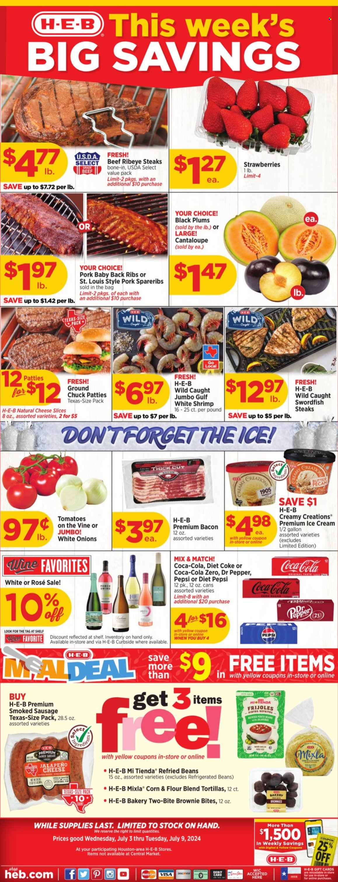H-E-B ad - 07/03/2024 - 07/09/2024. Page 1