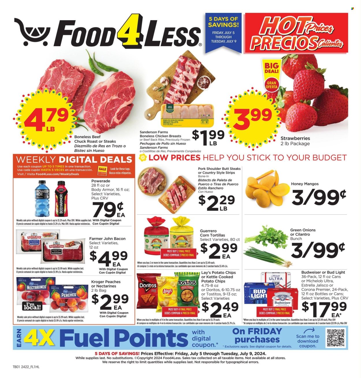 Food 4 Less ad - 07/05/2024 - 07/09/2024. Page 1