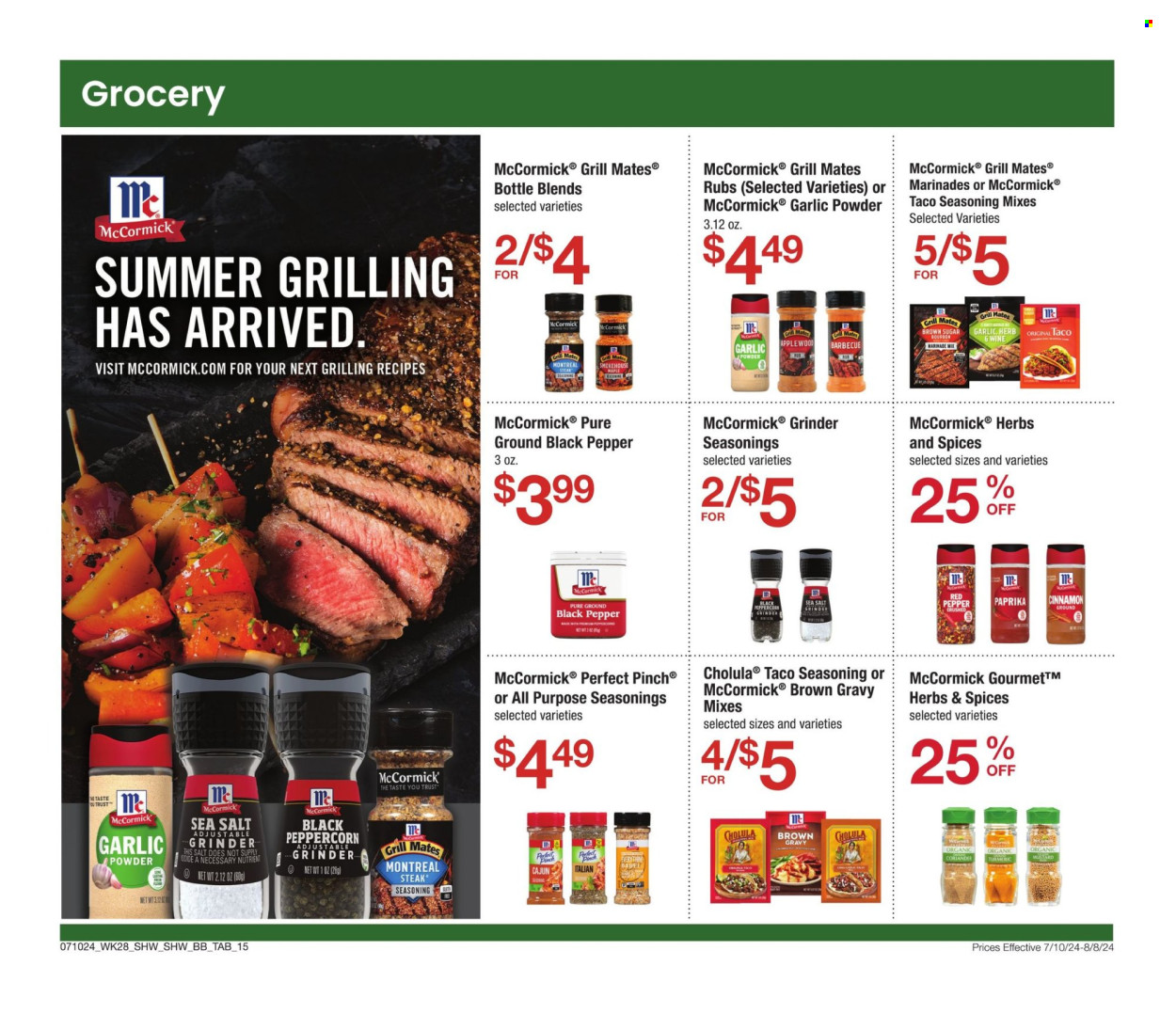 Shaw’s ad - 07/10/2024 - 08/08/2024. Page 15