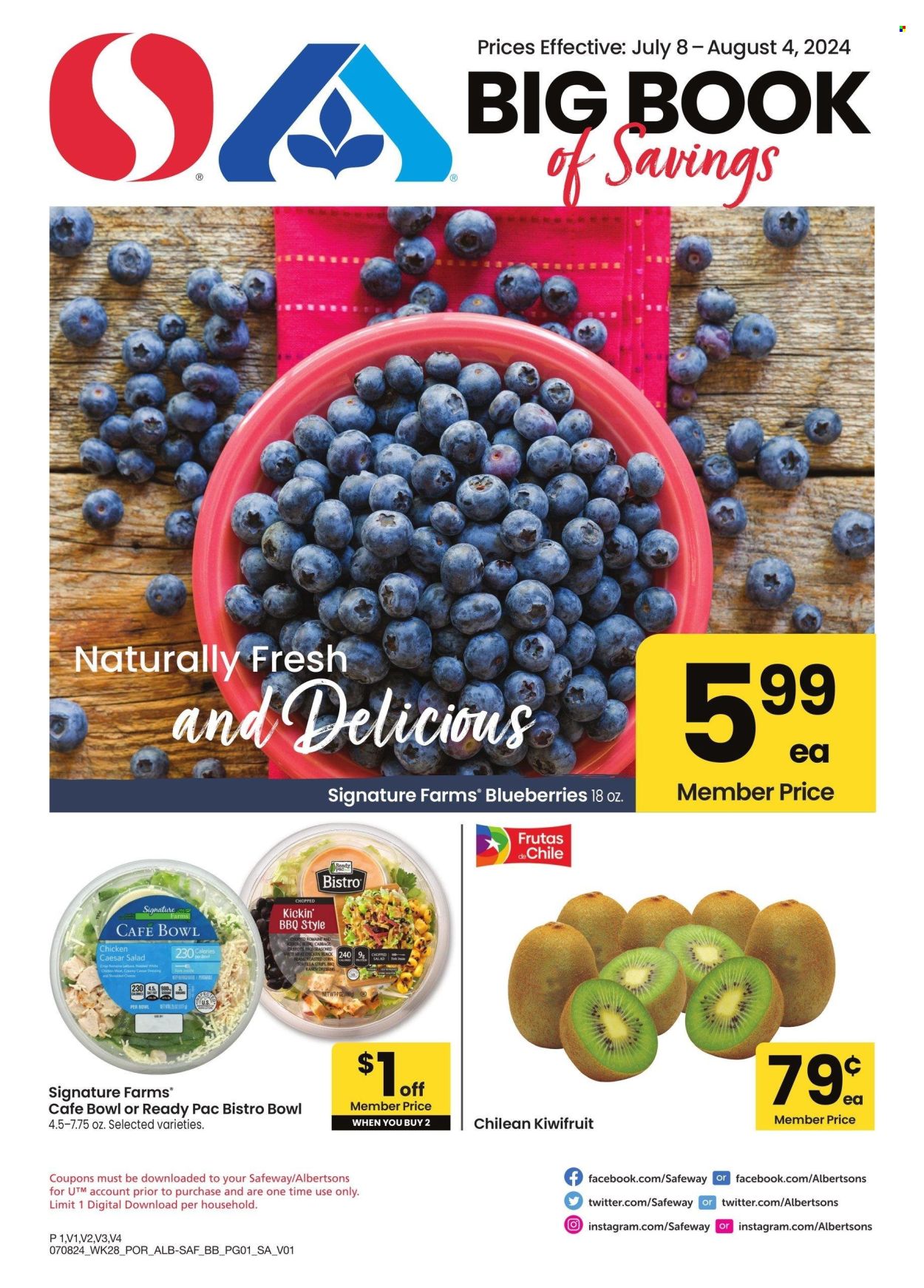 Safeway ad - 07/08/2024 - 08/04/2024. Page 1