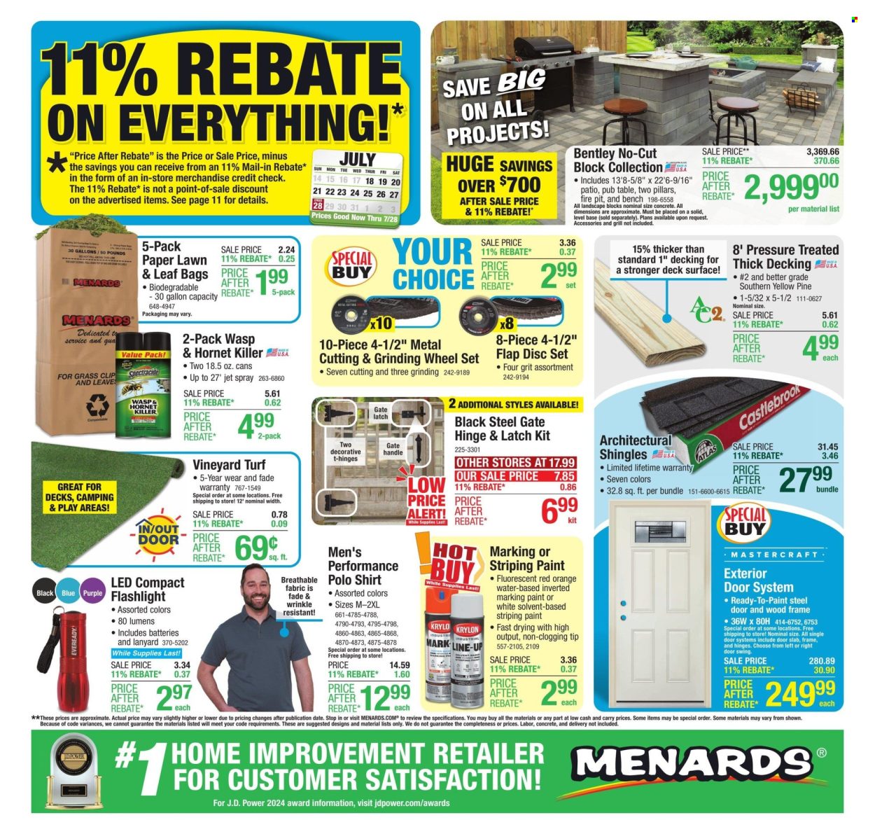 Menards ad - 07/18/2024 - 07/28/2024. Page 1