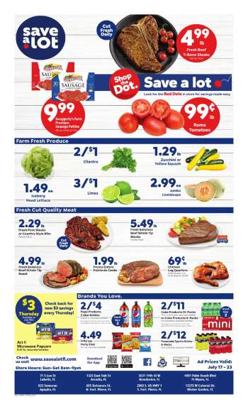 Save a Lot Flyer - 07/17/2024 - 07/23/2024.