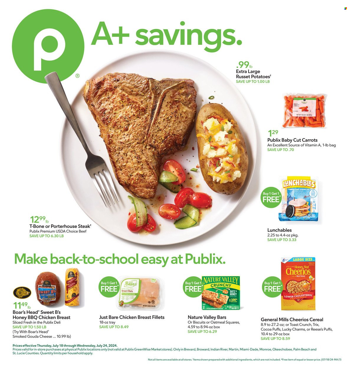 Publix ad - 07/18/2024 - 07/24/2024. Page 1