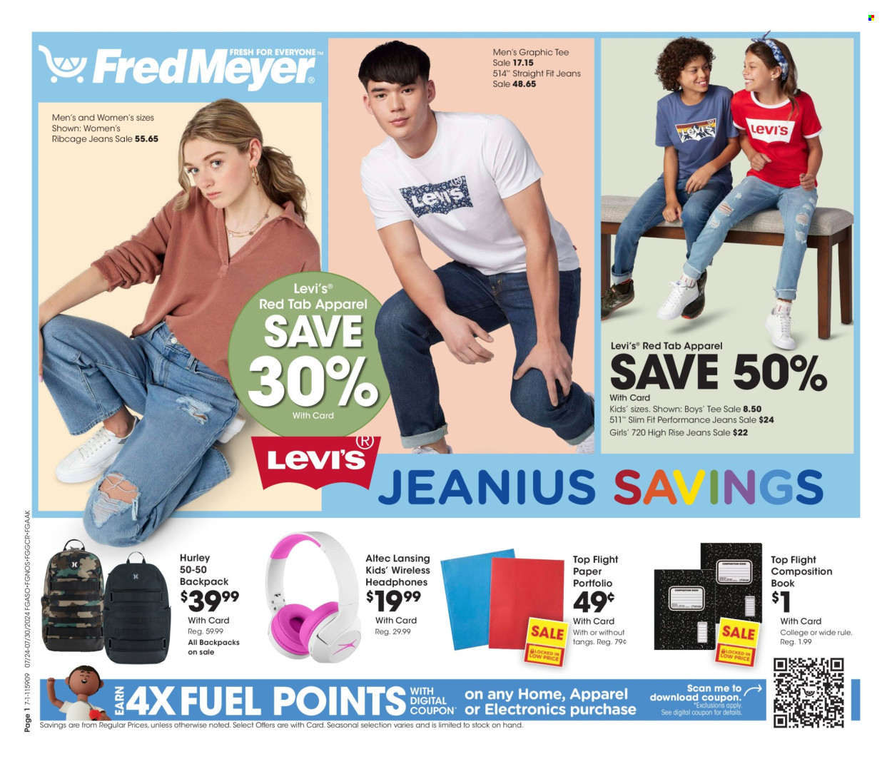 Fred Meyer ad - 07/24/2024 - 07/30/2024. Page 1