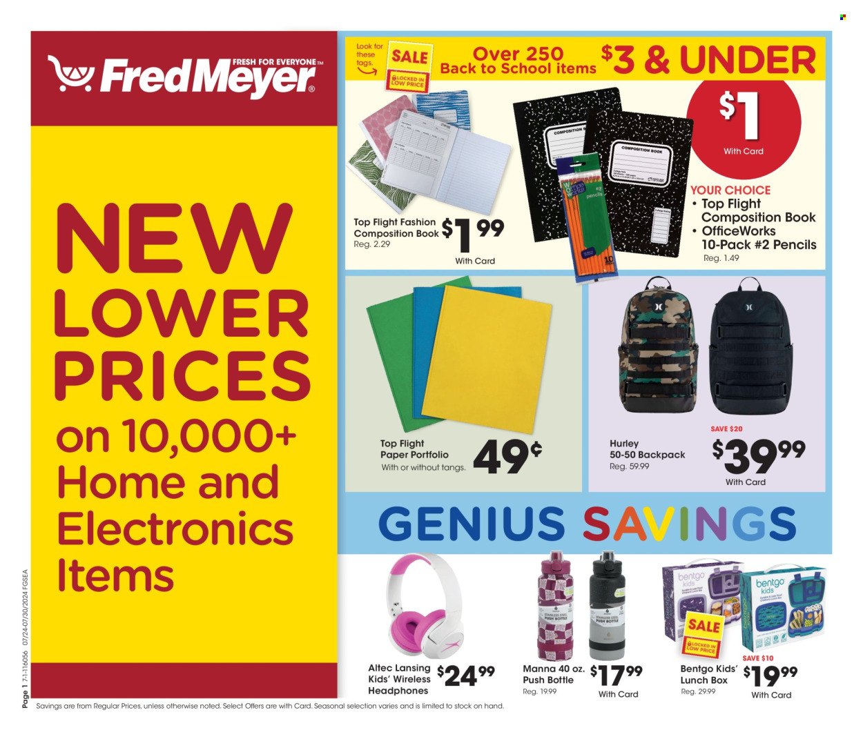 Fred Meyer ad - 07/24/2024 - 07/30/2024. Page 1
