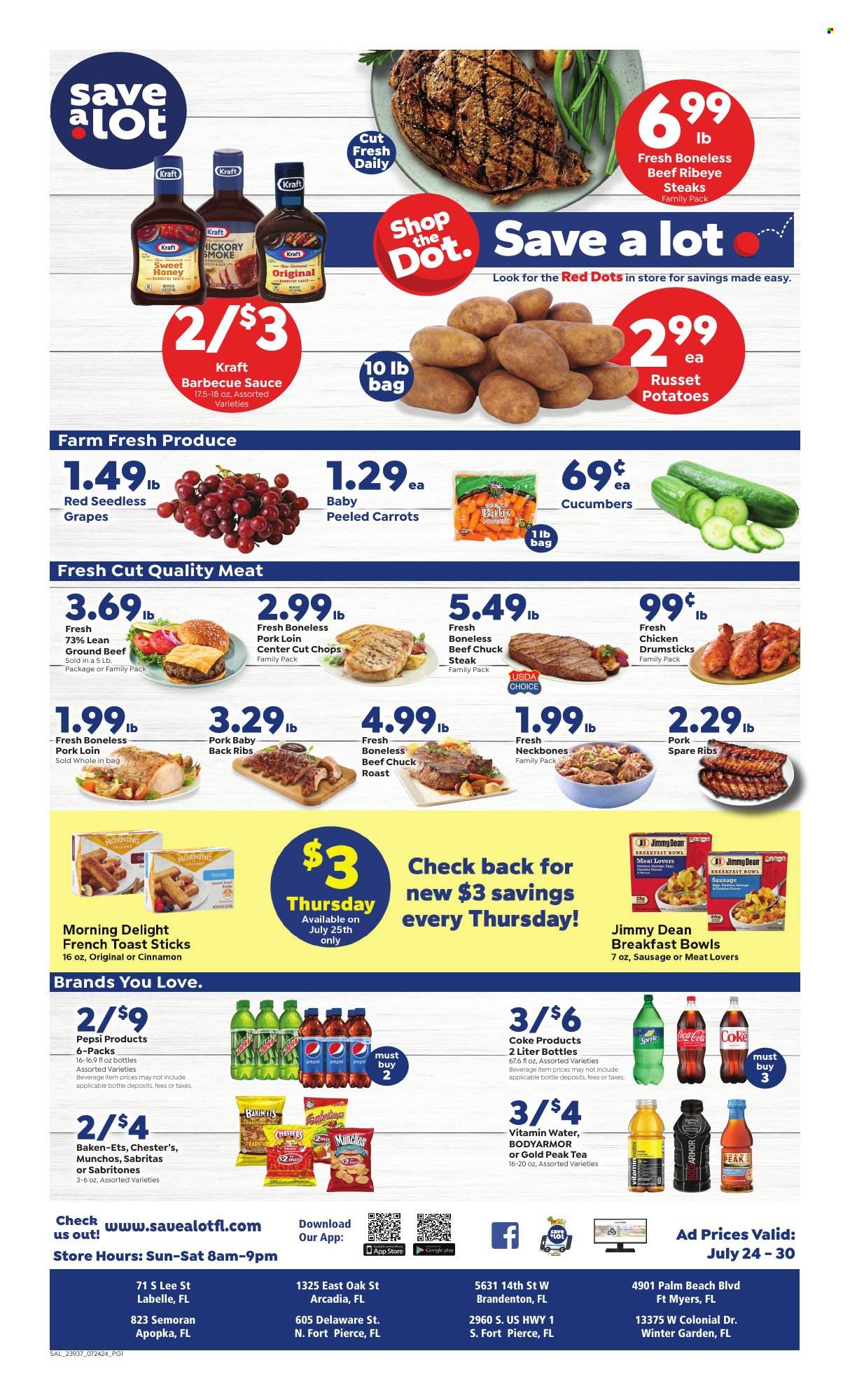 Save a Lot ad - 07/24/2024 - 07/30/2024. Page 1