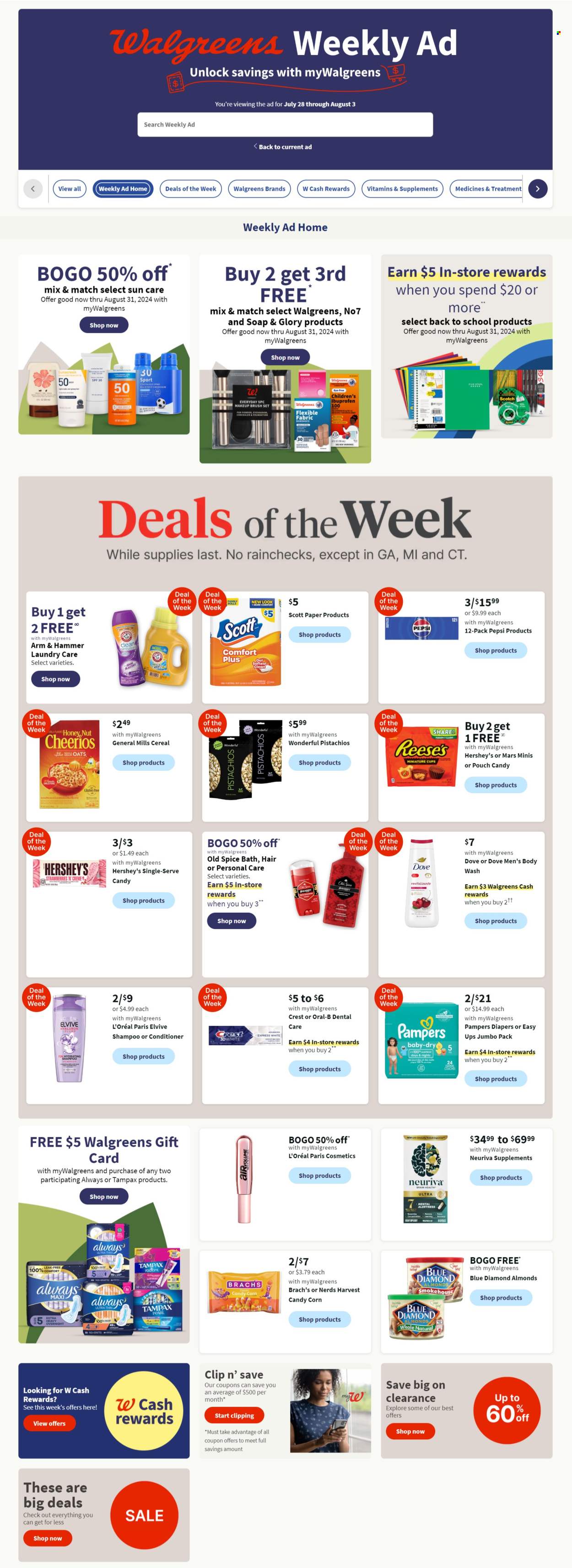 Walgreens ad - 07/28/2024 - 08/03/2024. Page 1