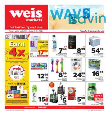 Weis Flyer - 07/25/2024 - 08/21/2024.
