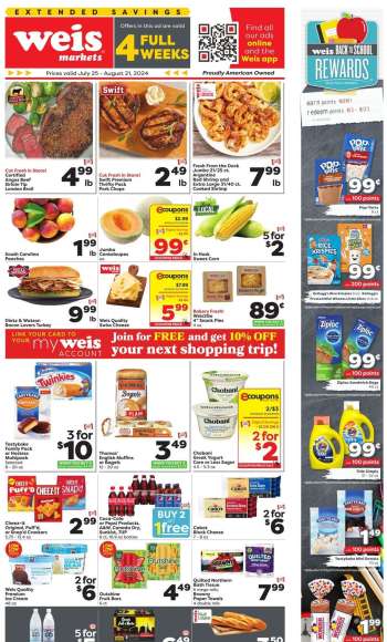 Weis Flyer - 07/25/2024 - 08/21/2024.