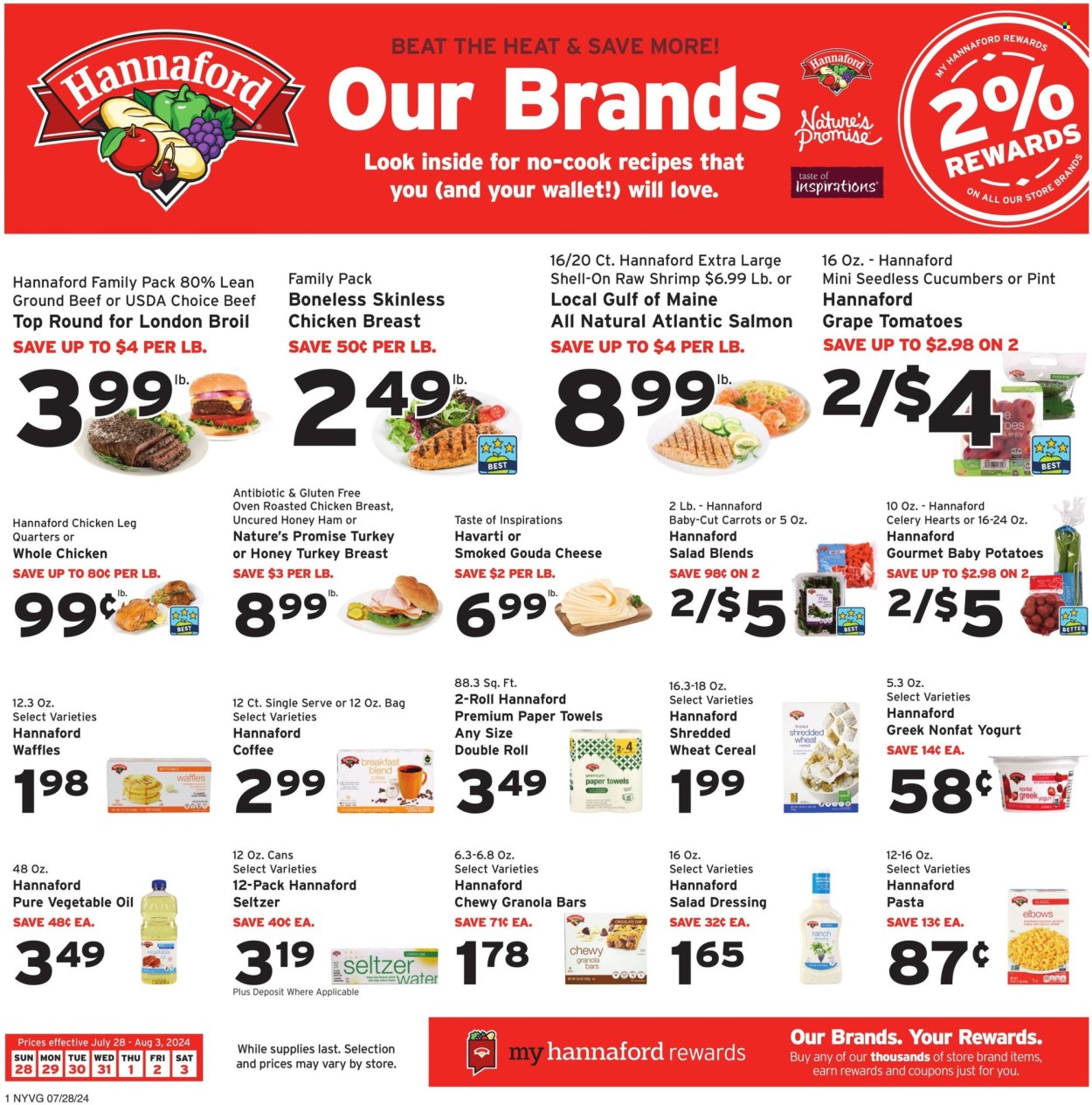 Hannaford ad - 07/28/2024 - 08/03/2024. Page 1