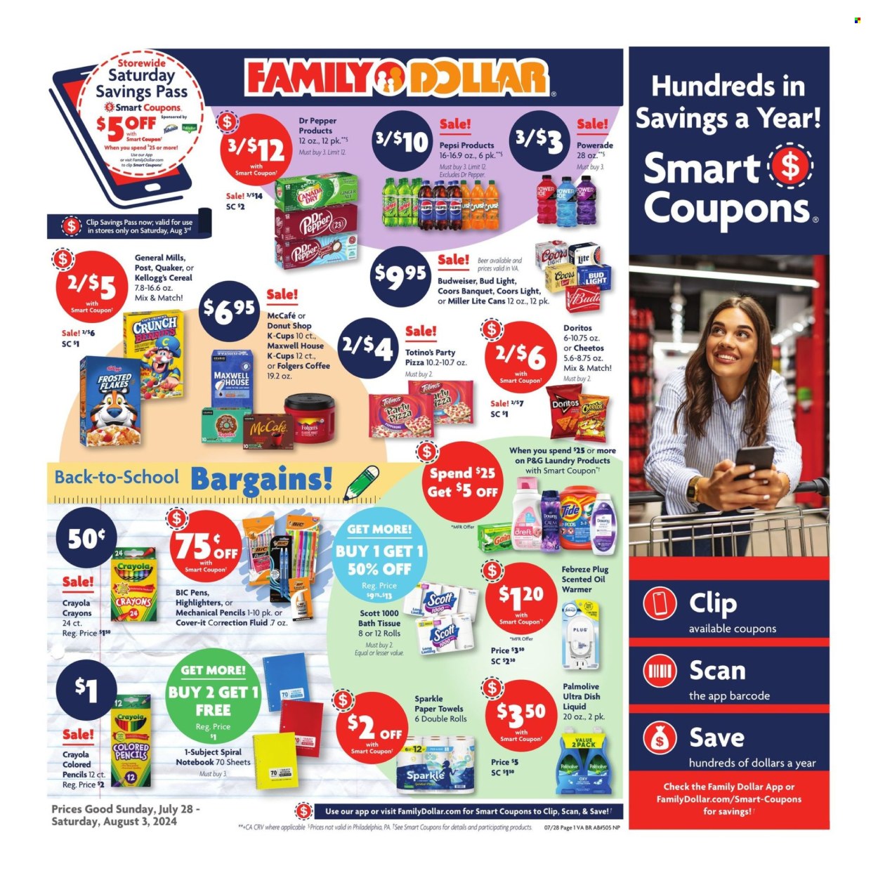 Family Dollar ad - 07/28/2024 - 08/03/2024. Page 1