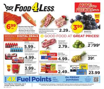Food 4 Less Flyer - 07/31/2024 - 08/06/2024.