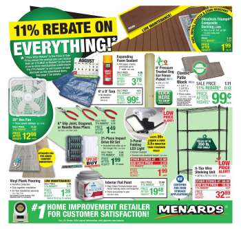 Menards Flyer - 08/01/2024 - 08/11/2024.