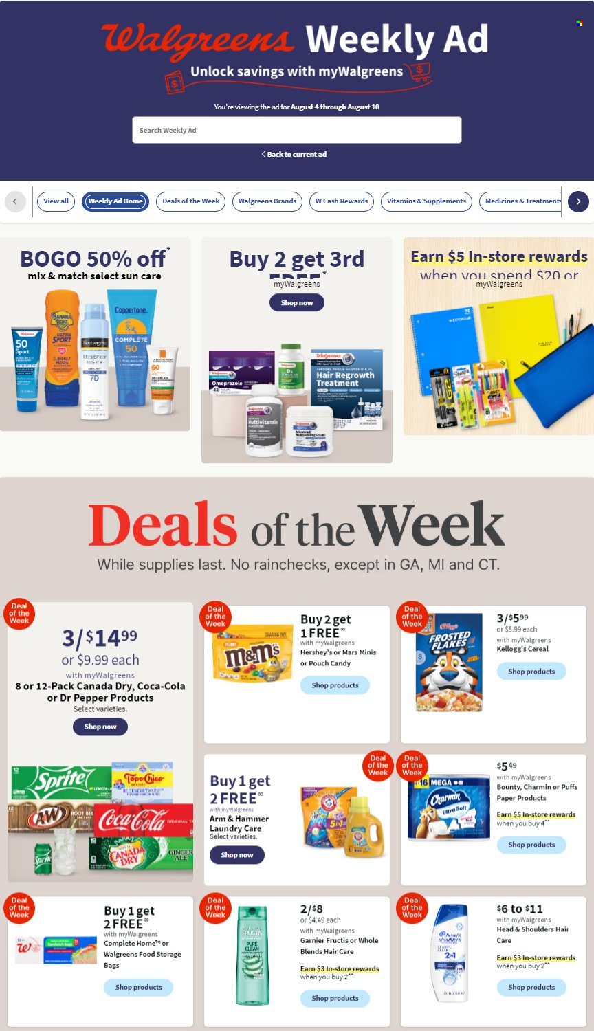 Walgreens ad - 08/04/2024 - 08/10/2024. Page 1