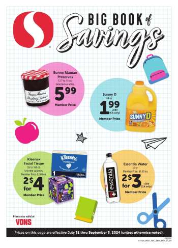 Safeway Flyer - 07/31/2024 - 09/03/2024.