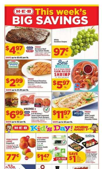 H-E-B Flyer - 07/31/2024 - 08/06/2024.