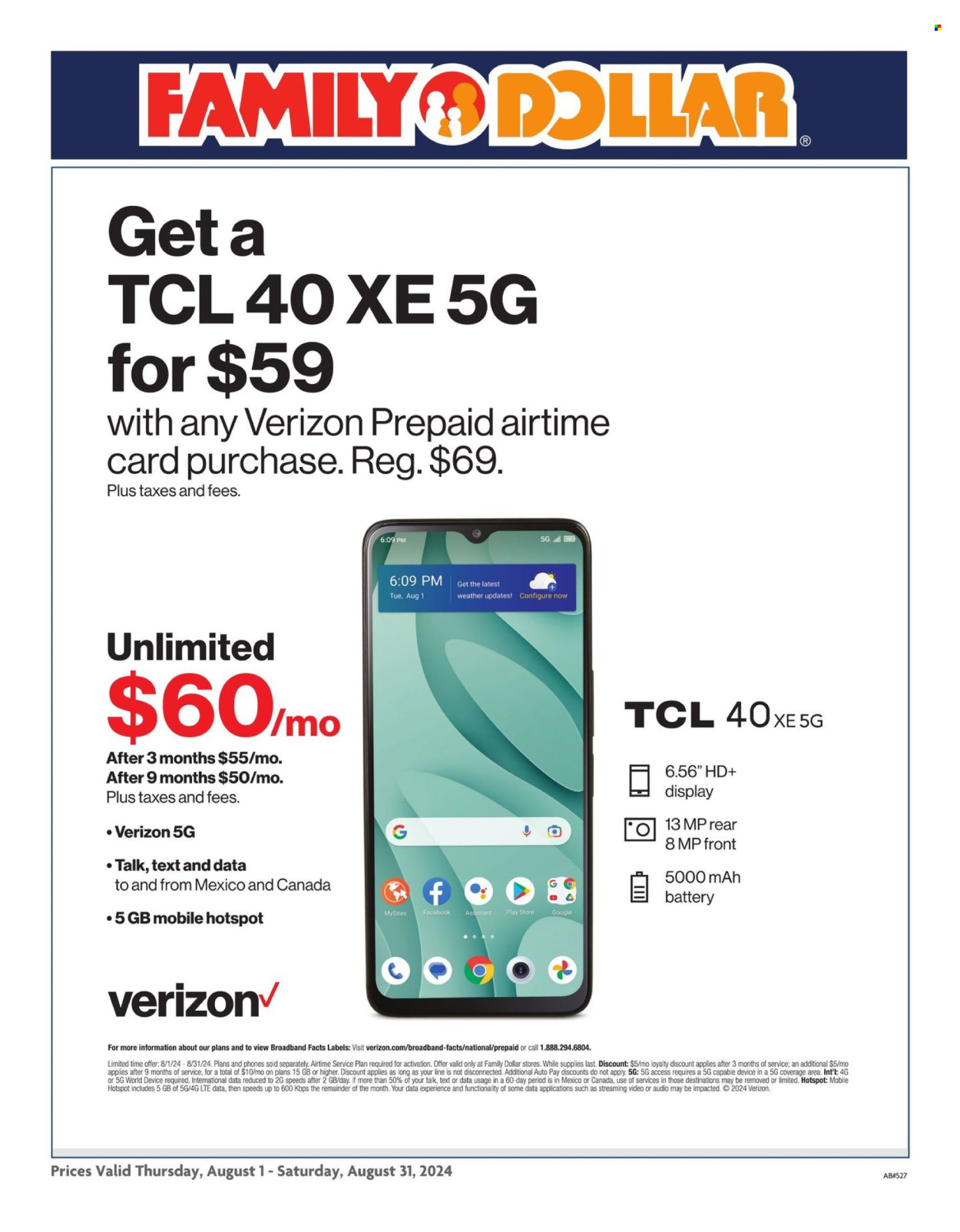 Family Dollar ad - 08/01/2024 - 08/31/2024. Page 1