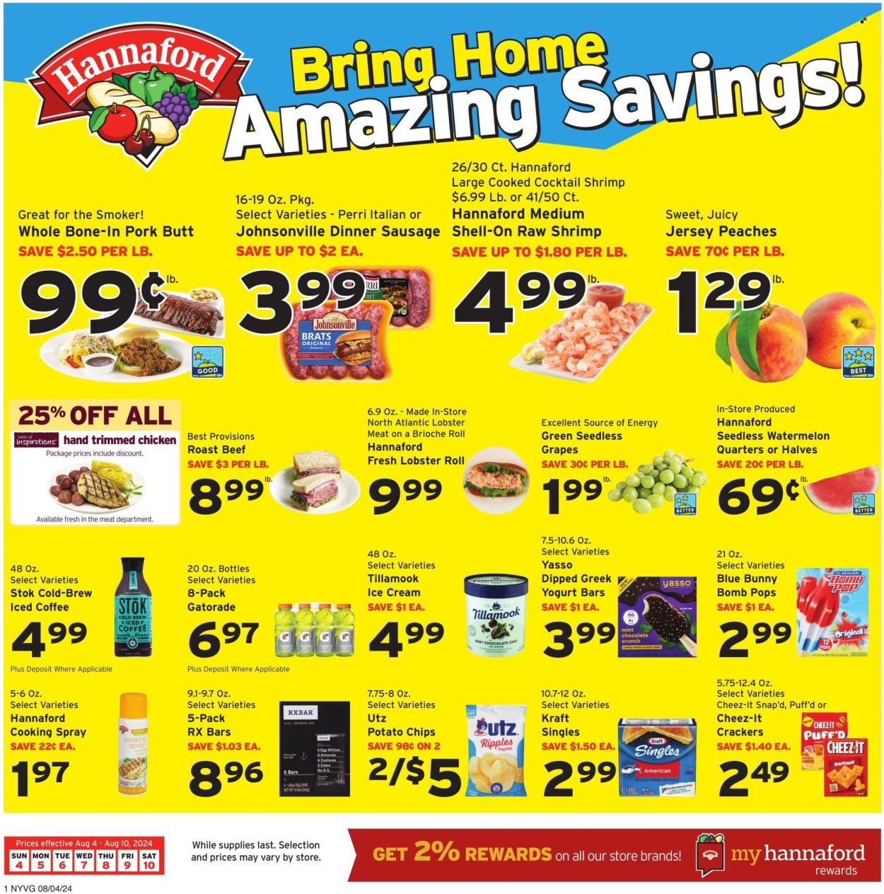 Hannaford ad - 08/04/2024 - 08/10/2024. Page 1