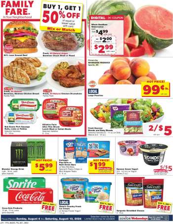 Family Fare Flyer - 08/04/2024 - 08/10/2024.