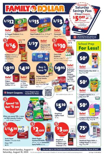 Family Dollar Flyer - 08/04/2024 - 08/10/2024.