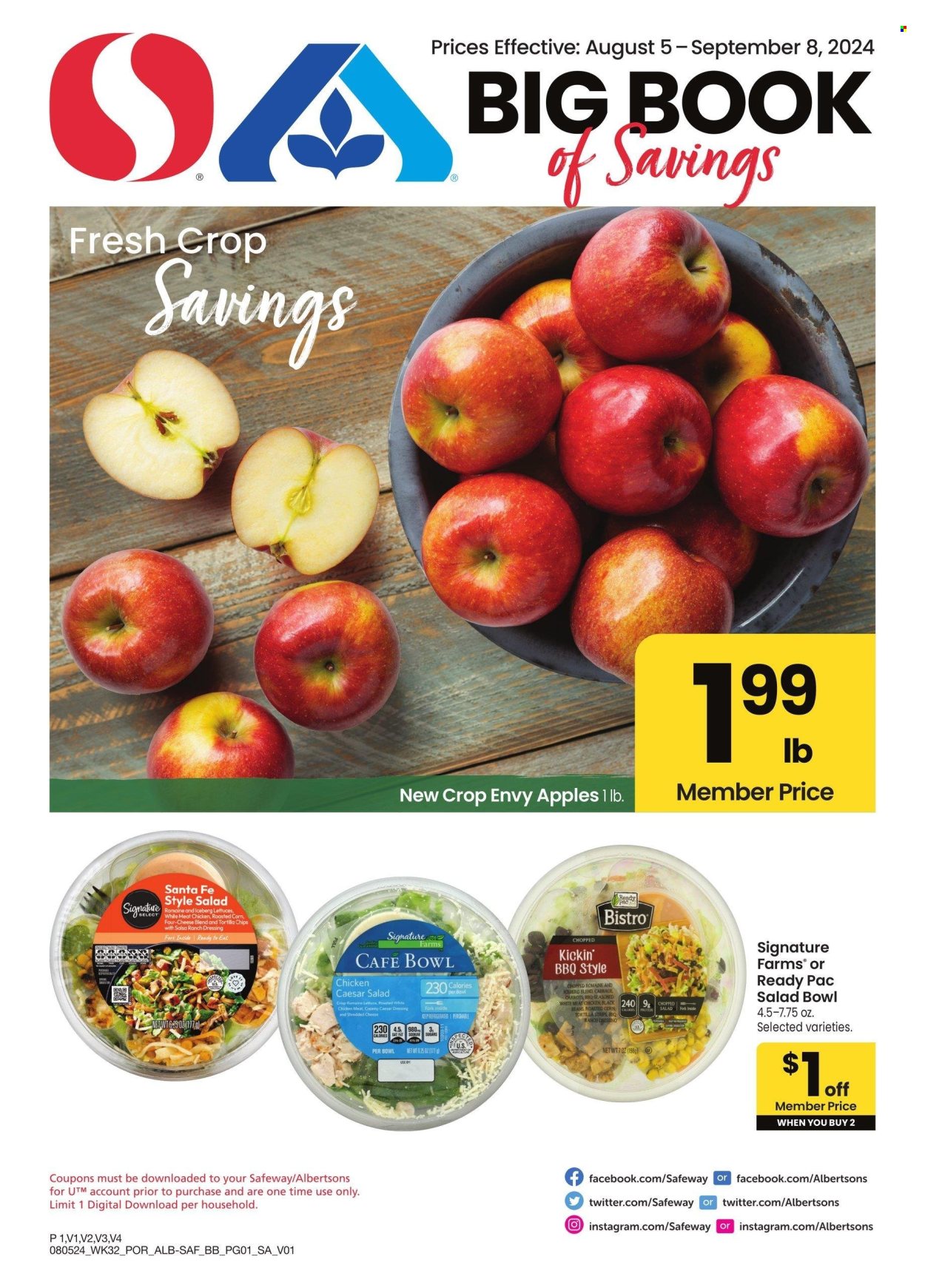 Safeway ad - 08/05/2024 - 09/08/2024. Page 1