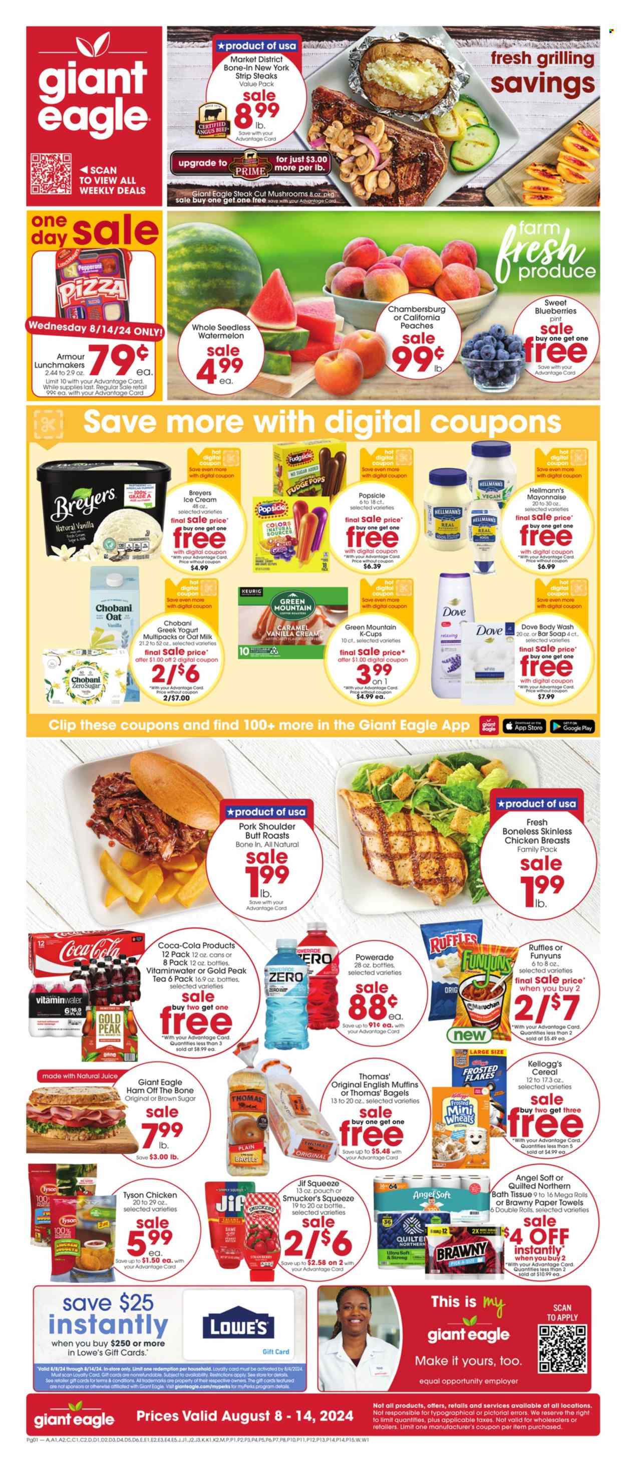 Giant Eagle ad - 08/08/2024 - 08/14/2024. Page 1