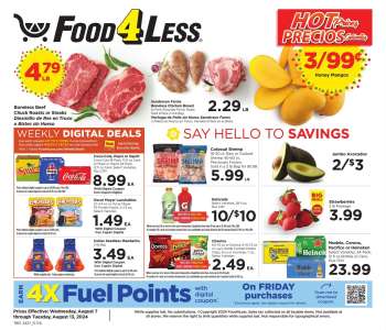 Food 4 Less Flyer - 08/07/2024 - 08/13/2024.