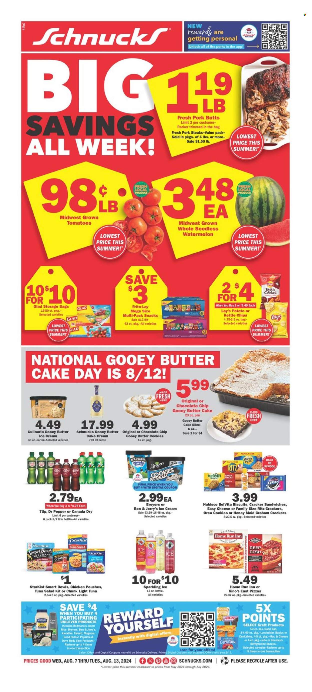 Schnucks ad - 08/07/2024 - 08/13/2024. Page 1