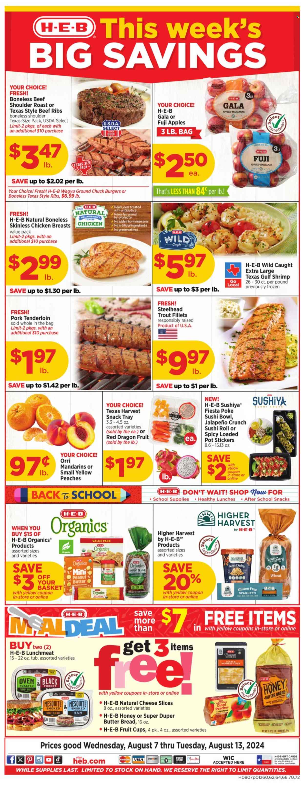 H-E-B ad - 08/07/2024 - 08/13/2024. Page 1