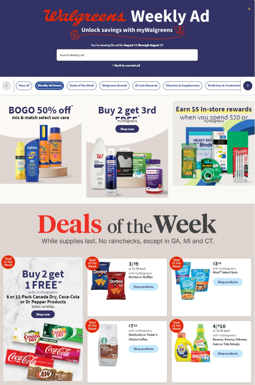 Walgreens ad - 08/11/2024 - 08/17/2024. Page 1