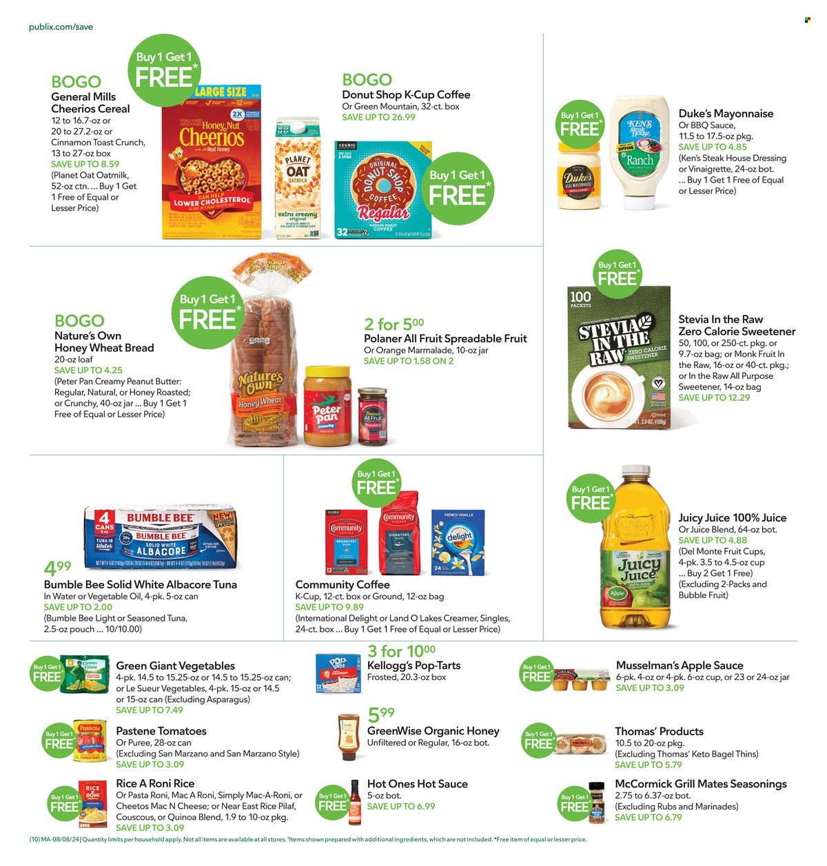 Publix ad - 08/08/2024 - 08/14/2024. Page 10