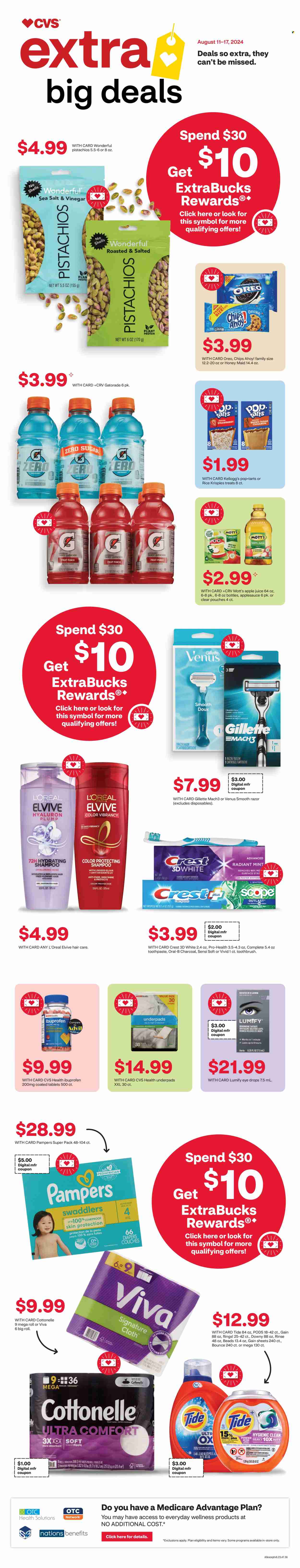 CVS Pharmacy ad - 08/11/2024 - 08/17/2024. Page 1