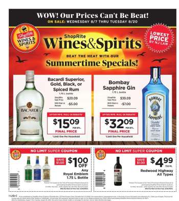 ShopRite Flyer - 08/07/2024 - 08/20/2024.