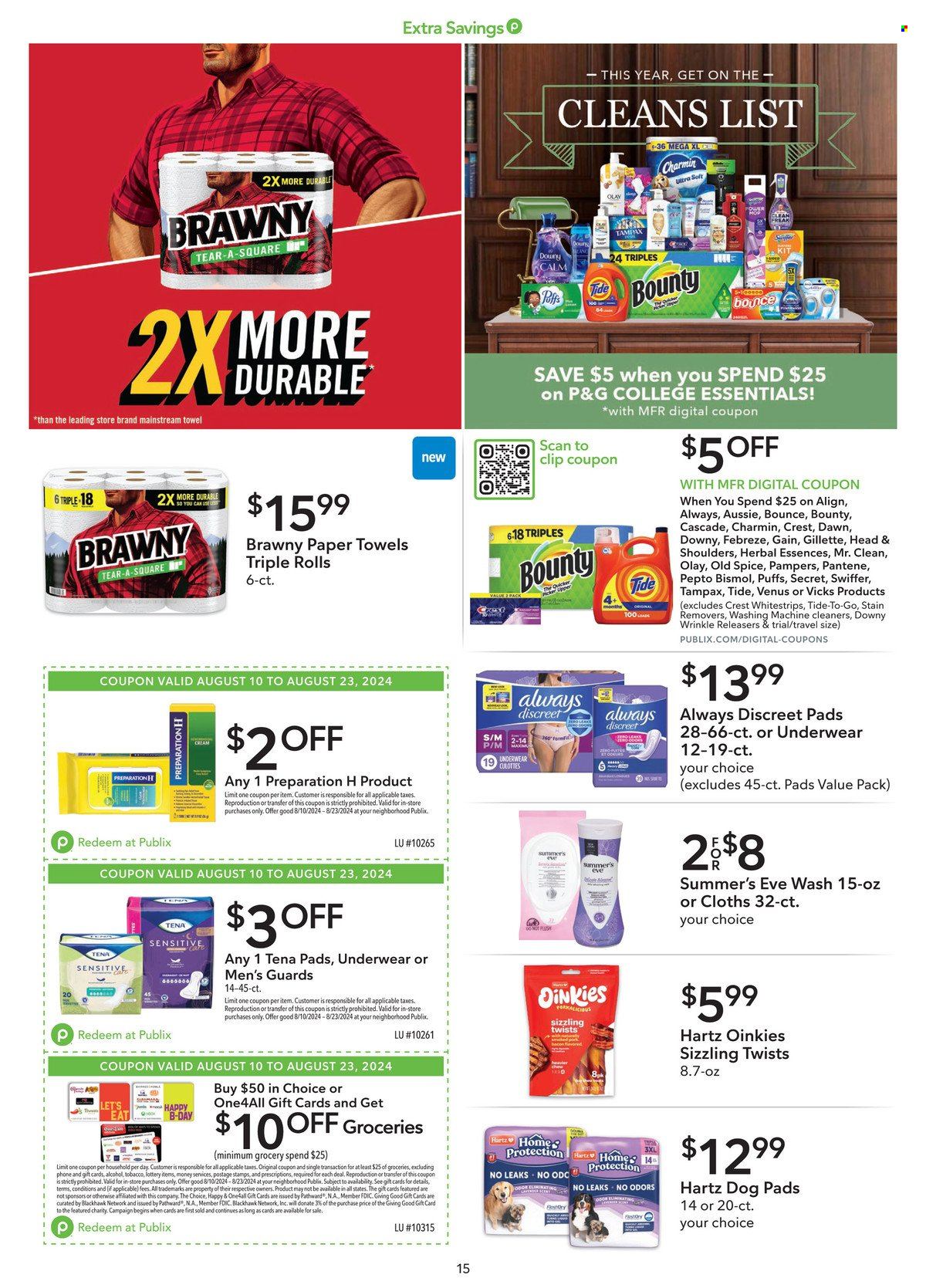 Publix ad - 08/10/2024 - 08/23/2024. Page 15