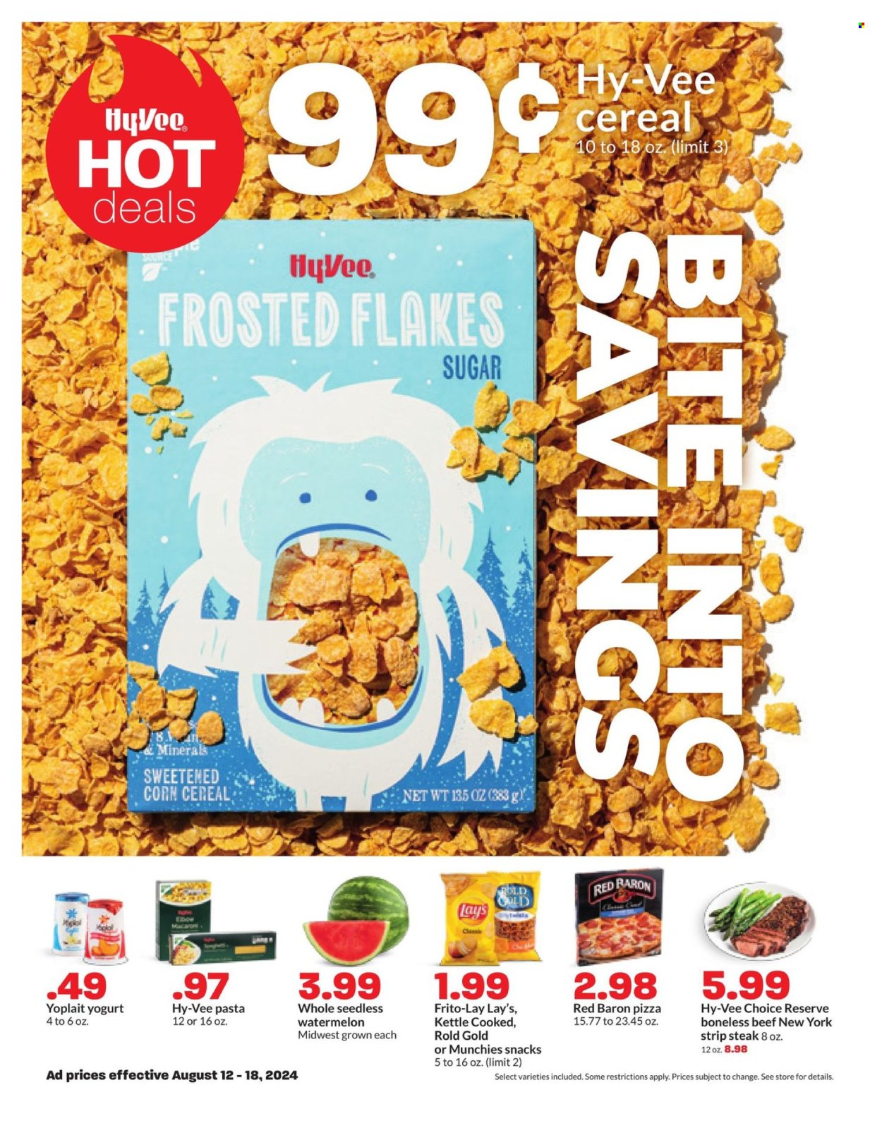 Hy-Vee ad - 08/12/2024 - 08/18/2024. Page 1