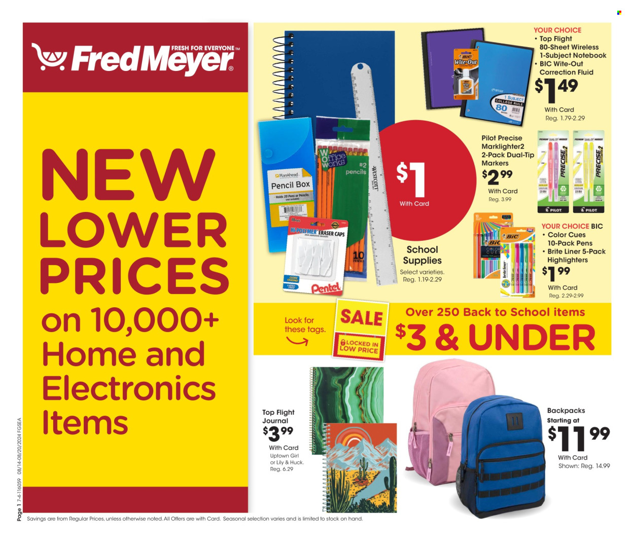 Fred Meyer ad - 08/14/2024 - 08/20/2024. Page 1