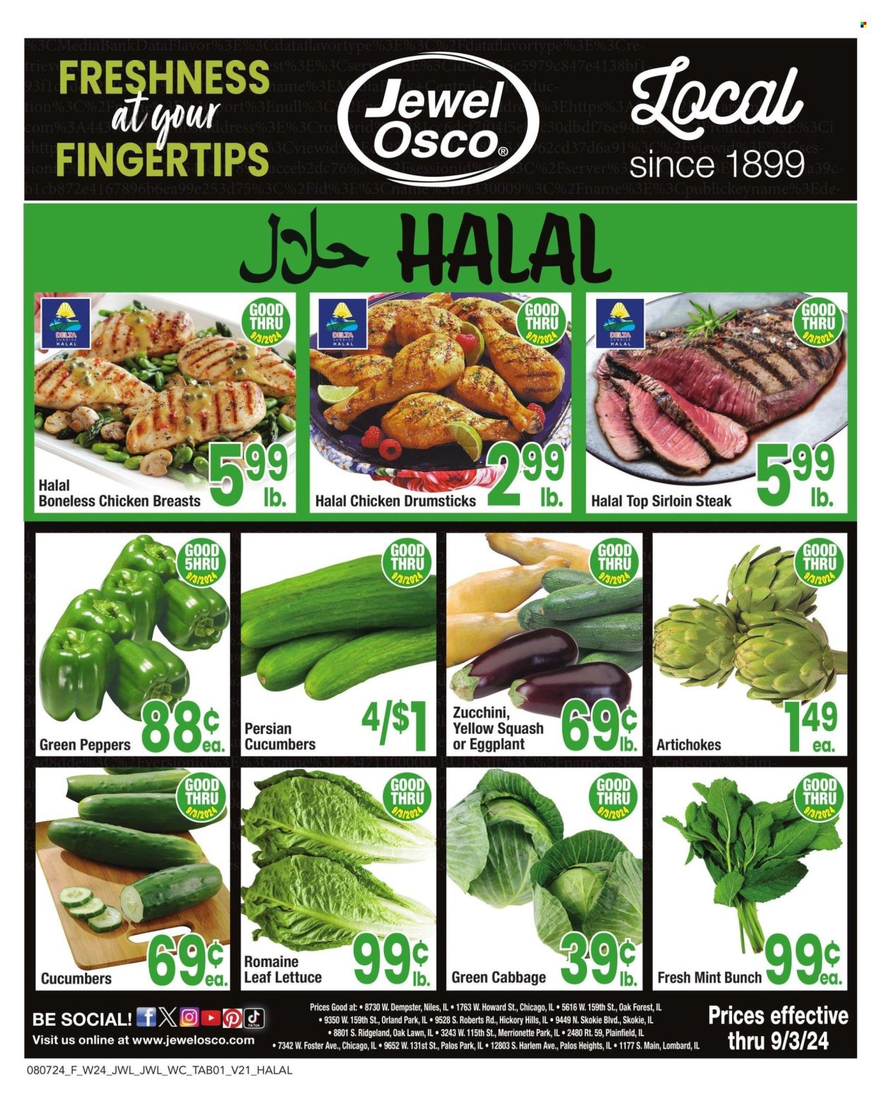 Jewel Osco ad - 08/07/2024 - 09/03/2024. Page 1
