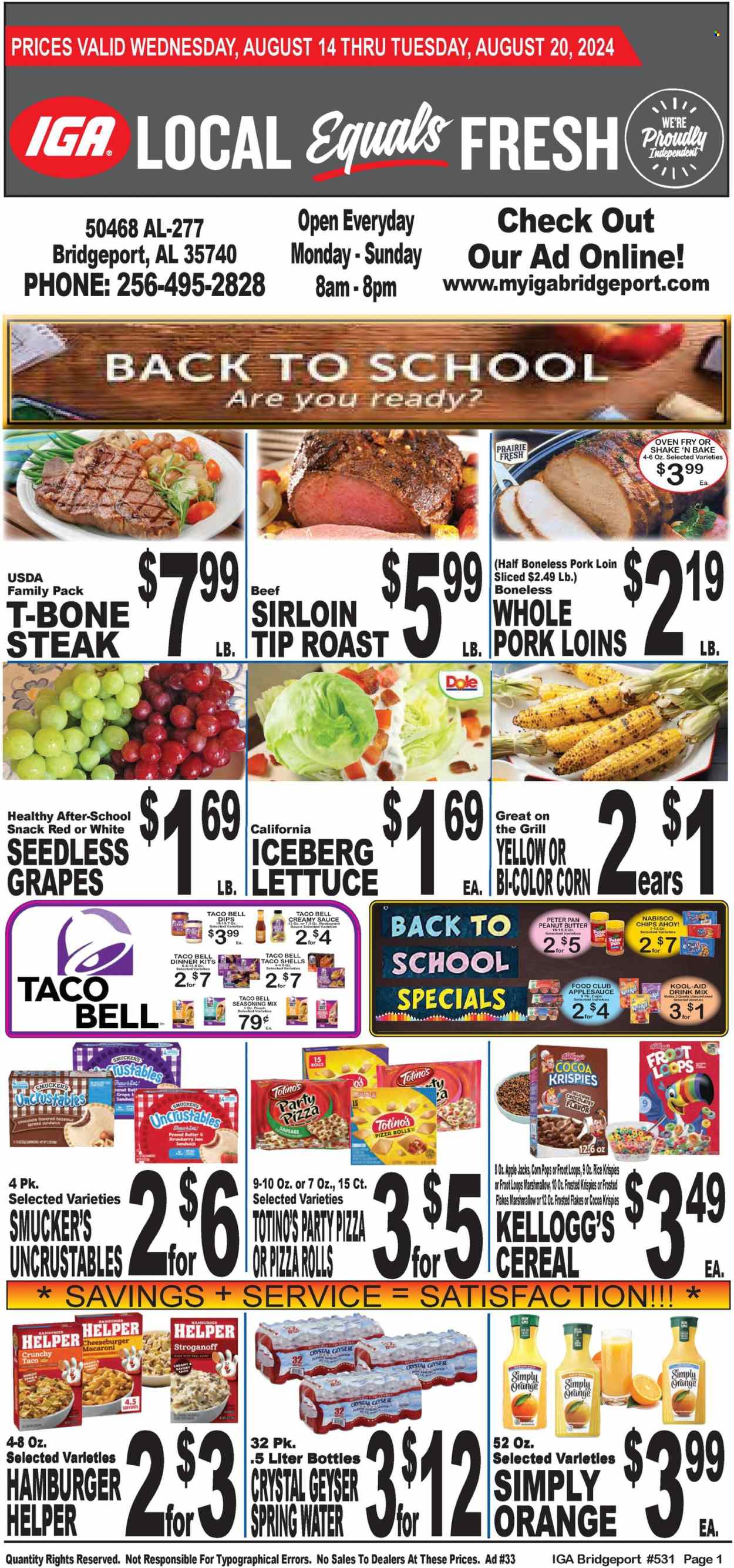 IGA ad - 08/14/2024 - 08/20/2024. Page 1