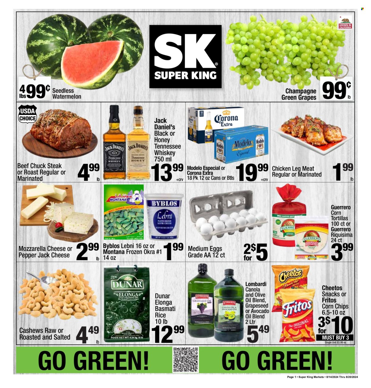 Super King Markets ad - 08/14/2024 - 08/20/2024. Page 1