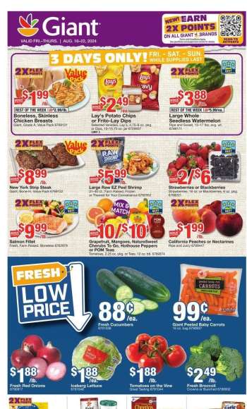 Giant Food Flyer - 08/16/2024 - 08/22/2024.