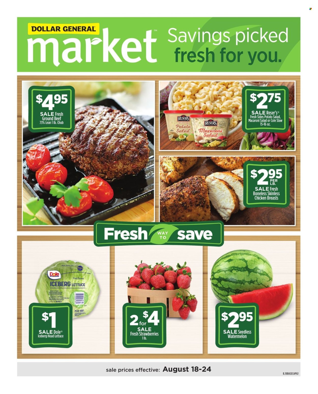 Dollar General ad - 08/18/2024 - 08/24/2024. Page 1