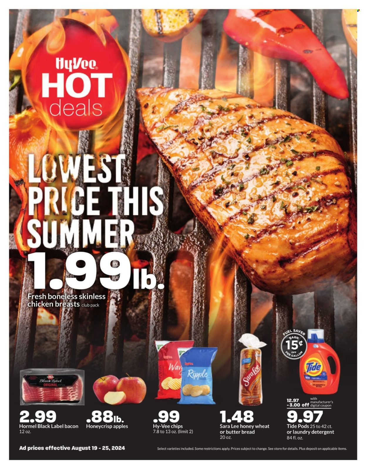 Hy-Vee ad - 08/19/2024 - 08/25/2024. Page 1
