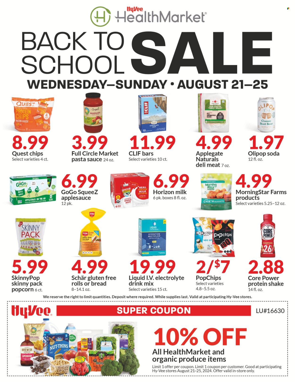 Hy-Vee ad - 08/21/2024 - 08/25/2024. Page 1