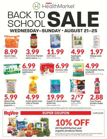 Hy-Vee Flyer - 08/21/2024 - 08/25/2024.